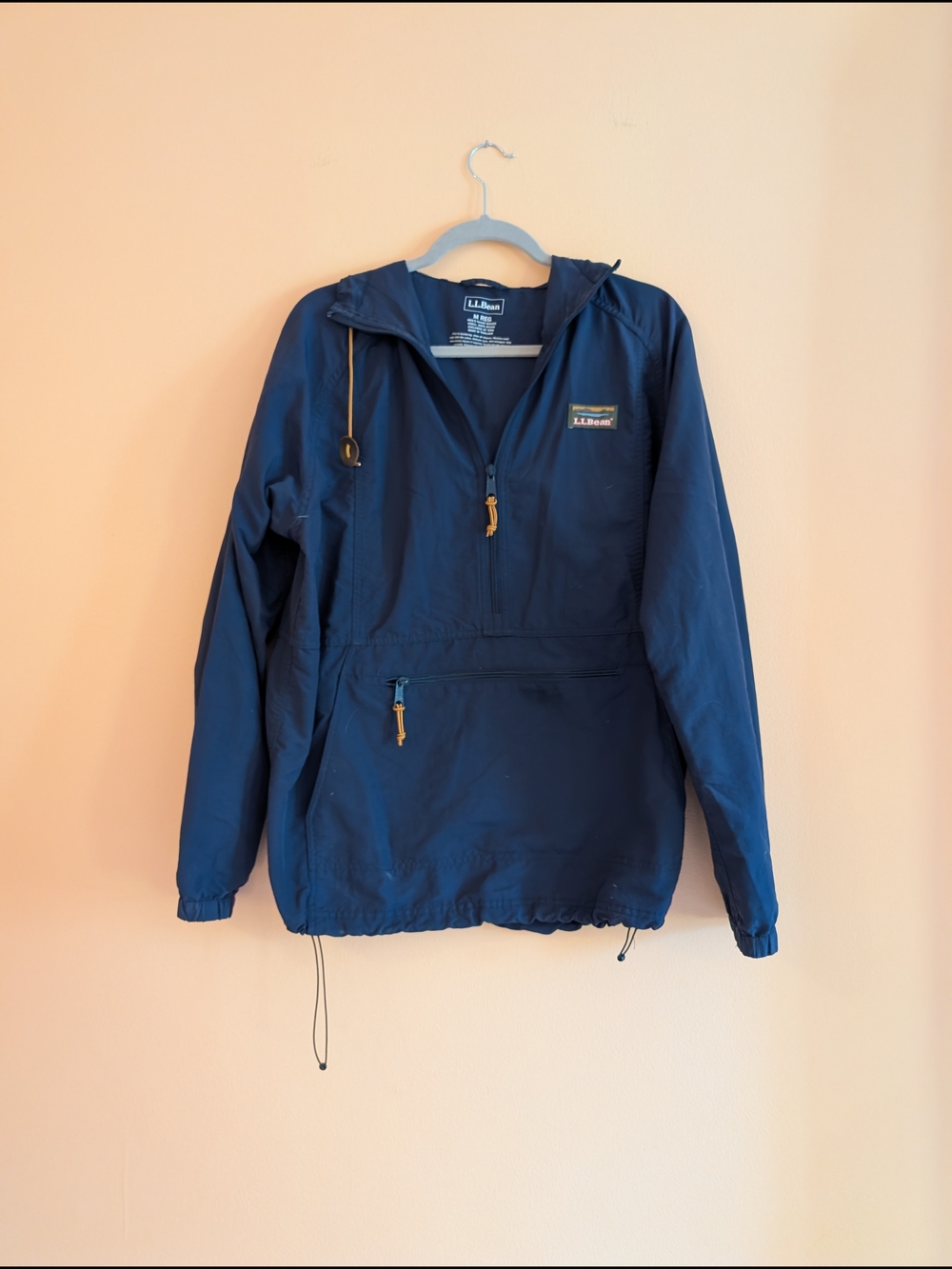 L.L. Bean Navy Pullover Anorak Jacket